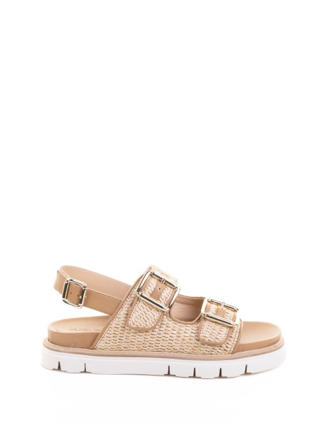 Sandalo beige in rafia Sandalo beige in rafia
