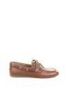 Women's Brown Leather Boat Moccasin