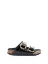 Arizona Big Buckle Black Slipper