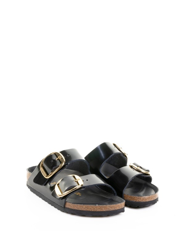 Arizona Big Buckle Black Slipper