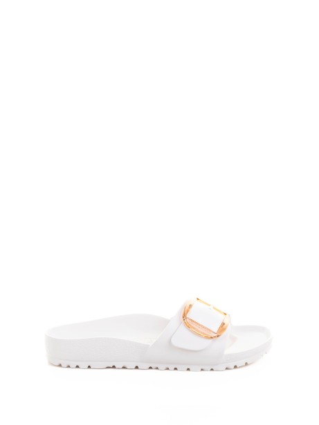 Madrid Big Buckle Eva white slipper