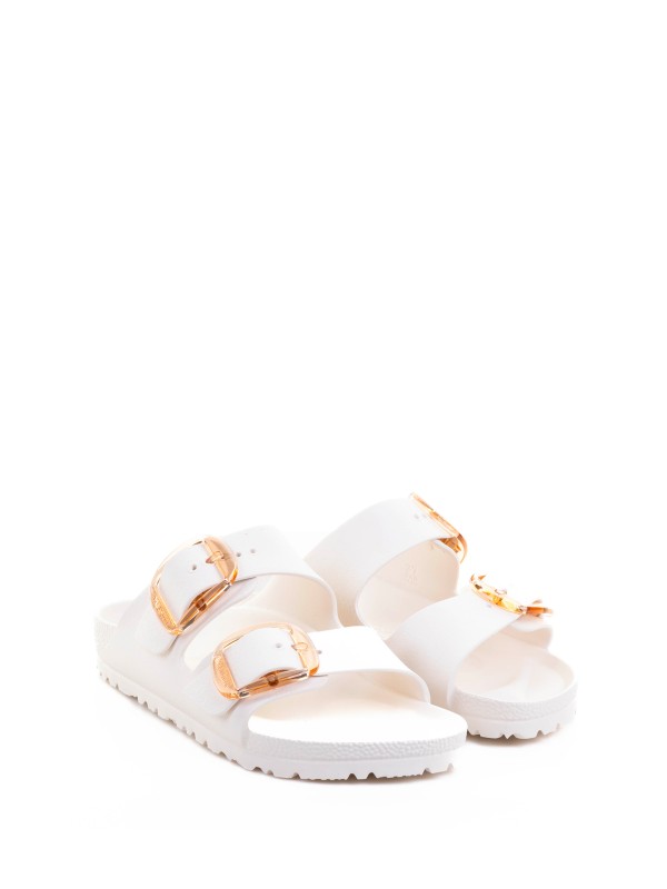 Arizona Big Buckle Eva White Slipper