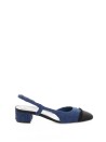 Slingback Pumps in Tweed Fabric