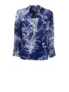 Single-breasted jacket with palm pattern