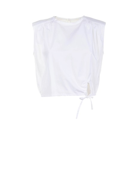 Top optic white gathered