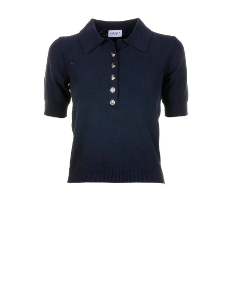 Blue short sleeve polo shirt