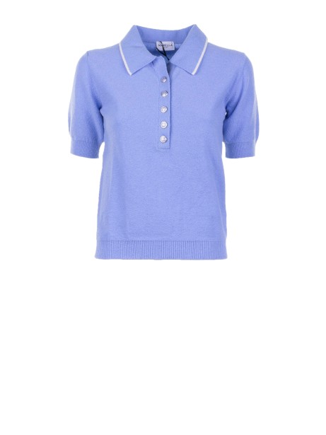Light blue short sleeve polo shirt