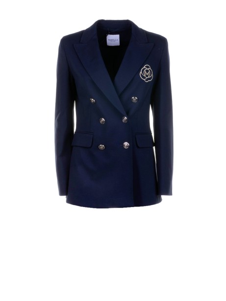 Navy Blue Double Breasted Jacket