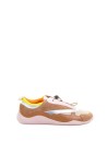 Multicolor sneaker in suede and fabric