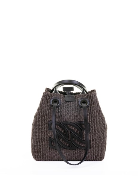 Shopping bag in tessuto intrecciato
