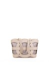 Shopping bag All Around  in tessuto jacquard riciclato e pelle