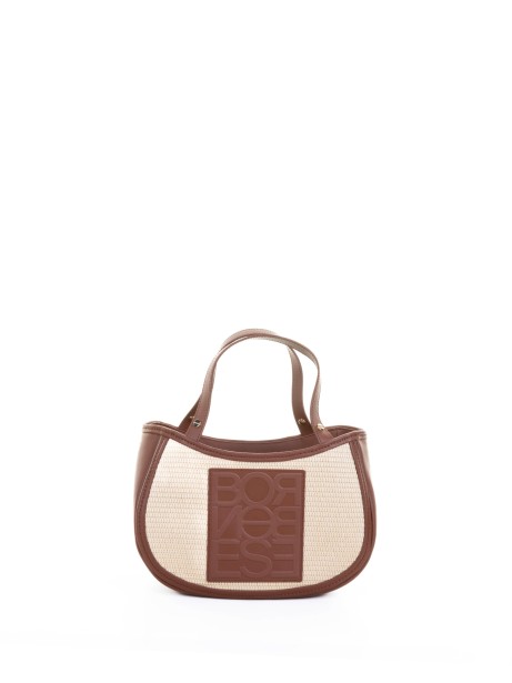 Shopping bag Riviera Small effetto paglia intrecciata