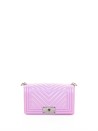 Pink Leather Shoulder Bag