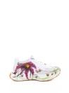 Sneaker white fuchsia floral motif