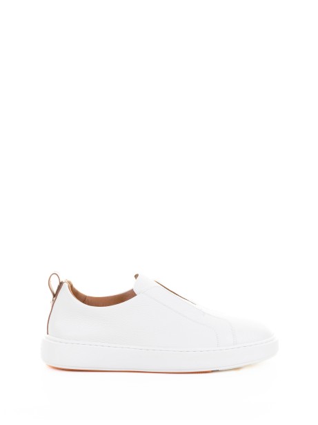 White Leather Slip On Sneaker White Leather Slip On Sneaker