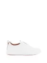 Sneaker slip on bianca in pelle