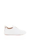 White Leather Slip On Sneaker
