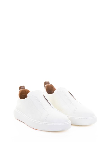 White Leather Slip On Sneaker 2