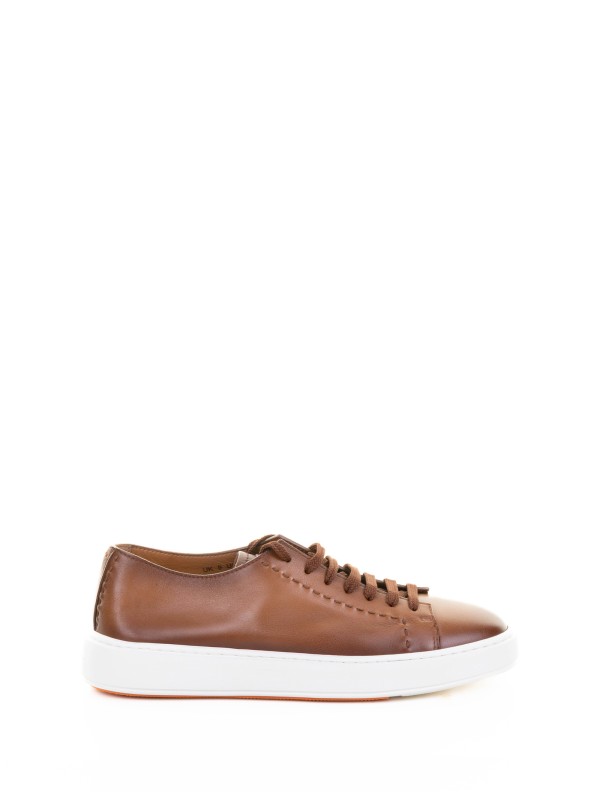 Brown Sneaker in Leather and Rubber Sole