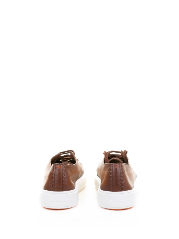 Brown Sneaker in Leather and Rubber Sole