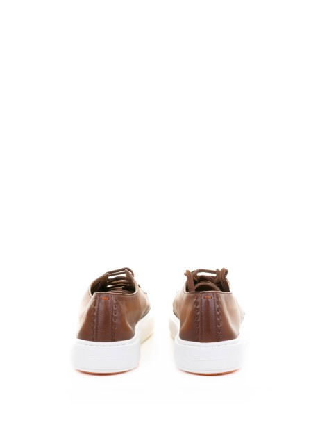 Brown Sneaker in Leather and Rubber Sole