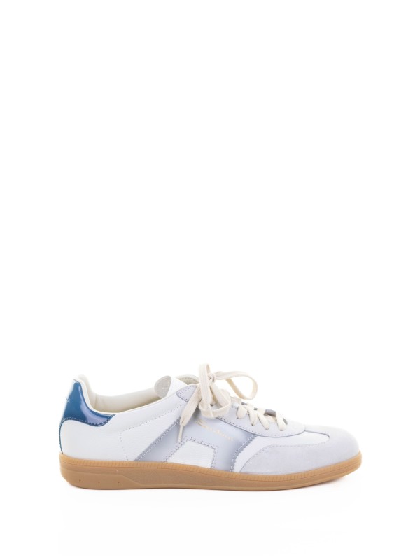 White Blue Leather Sneaker