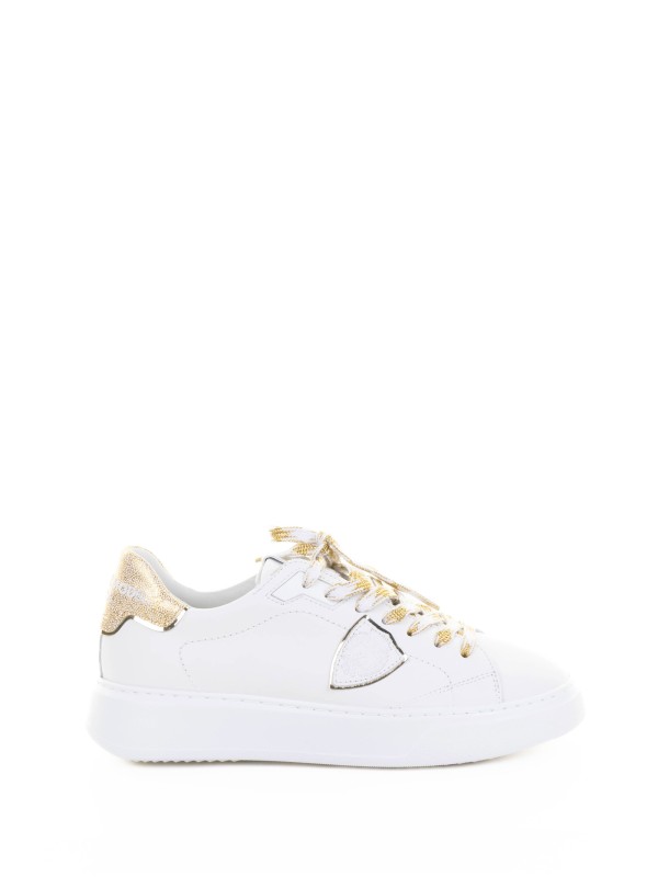 Temple Low Sneaker White Gold Women