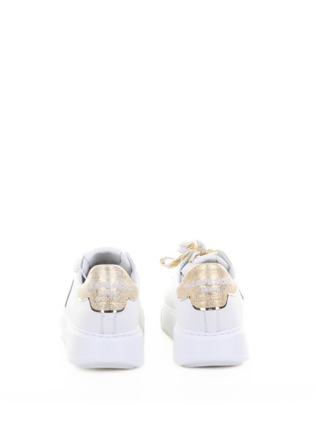 Sneaker bassa Temple bianco oro donna