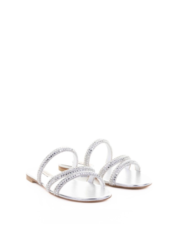 Silver Glitter Slipper
