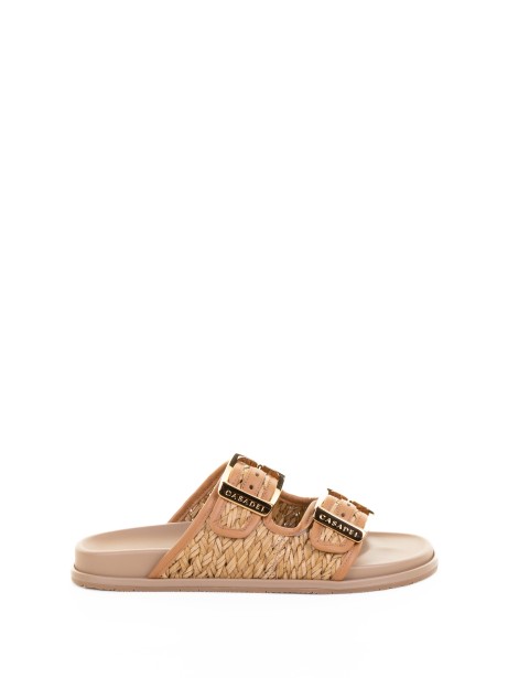 Fabric slipper with rubber sole Fabric slipper with rubber sole