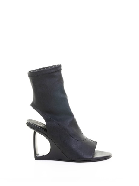 Black Stretch Nappa Ankle Boot