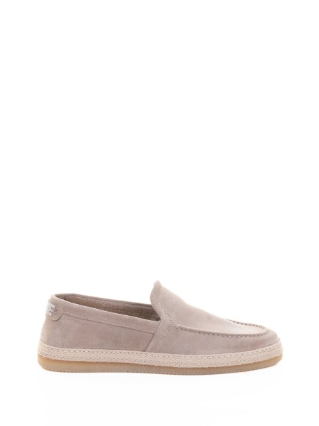 Mocassino beige uomo in suede