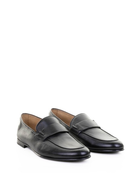 Mocassino uomo nero in pelle