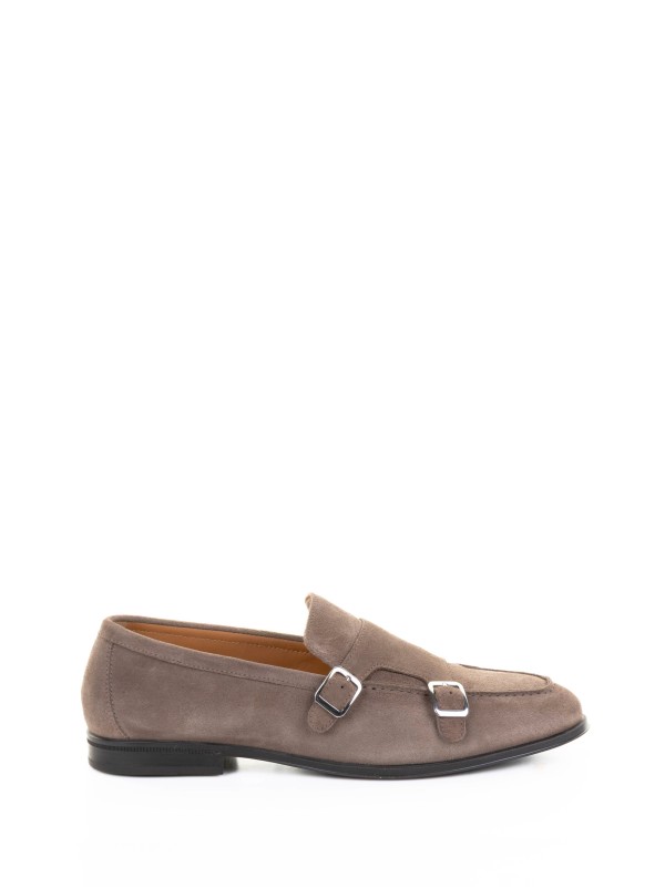 Mocassino uomo doppia fibbia in suede Mocassino uomo doppia fibbia in suede