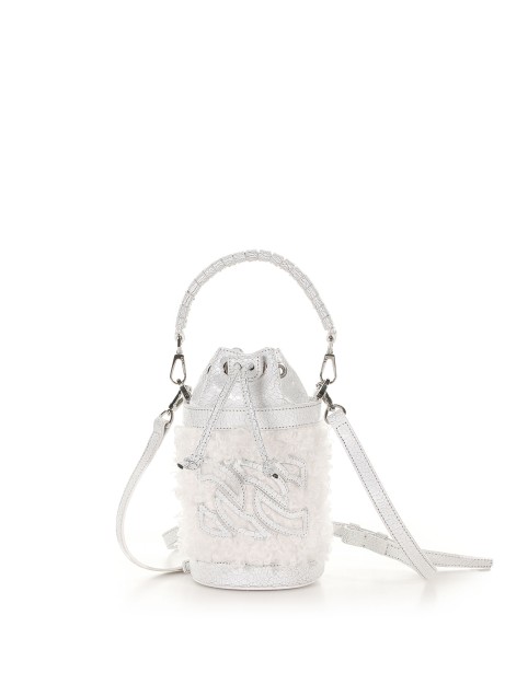 Giulia Yeti bucket bag with crackle effect