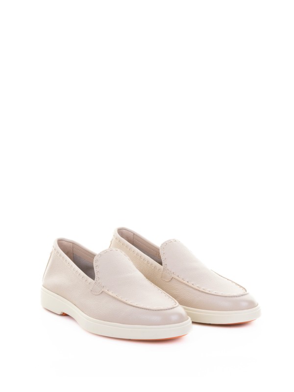Mocassino donna rosa in pelle