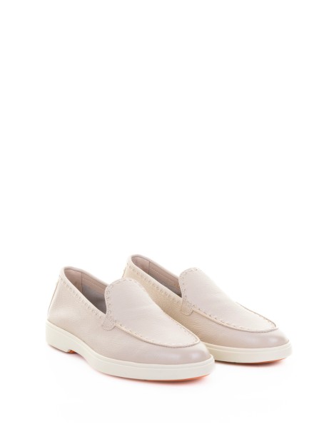Mocassino donna rosa in pelle