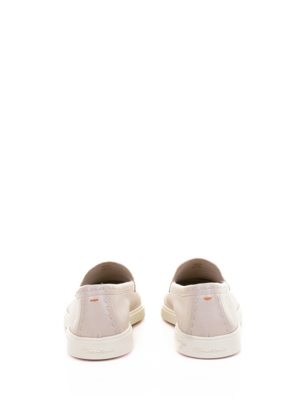 Mocassino donna rosa in pelle