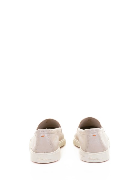 Mocassino donna rosa in pelle