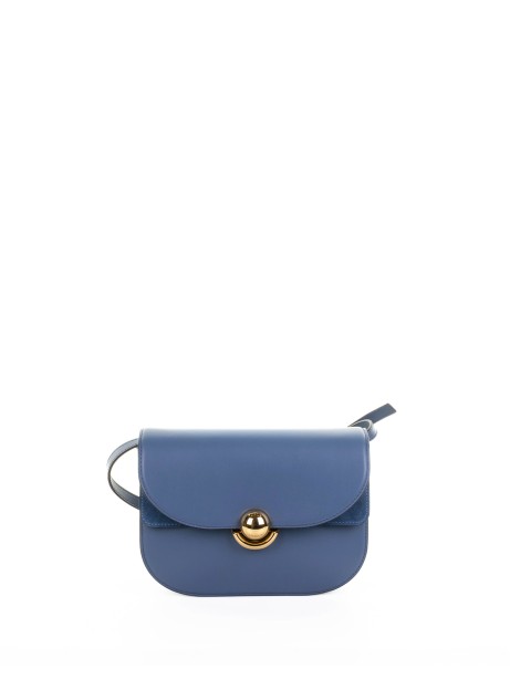 Borsa a tracolla S in pelle bluette