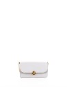 Borsa a tracolla S in pelle bianca
