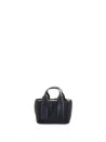 Borsa doppio manico nera in pelle