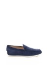 Mocassino blu uomo in suede