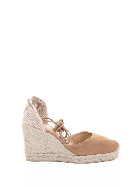 Espadrillas Carina in suede con chiusura a lacci coordinati