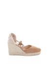 Espadrillas Carina in suede con chiusura a lacci coordinati