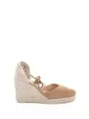 Espadrillas Carina in suede con chiusura a lacci coordinati