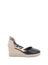 Espadrillas Carina in nappa con chiusura a lacci in pelle