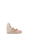 Espadrillas Carina in nappa con chiusura a lacci in pelle