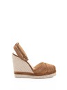Espadrillas Colina in suede intrecciato con chiusura a cinturino