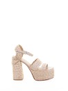 Sandalo Fresa in dyed raffia with strap closure